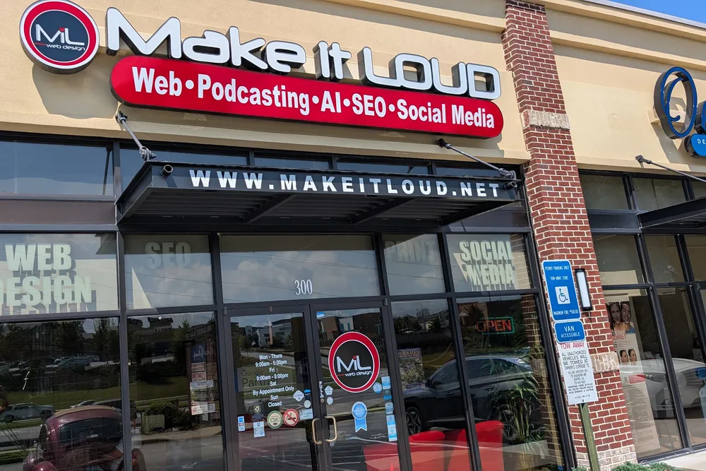 The Make It Loud storefront and signage in Buford, Georgia