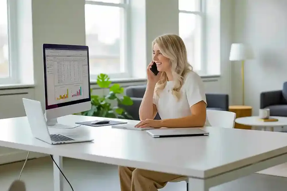 Make It Loud social media specialist reviewing paid campaign performance for a client